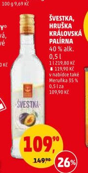 Švestka, hruška královská palírna