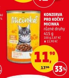 Konzerva pro kočky Micinka