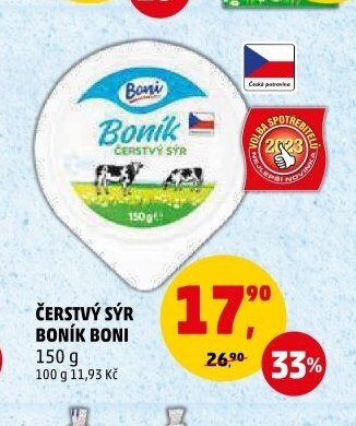 ČERSTVÝ SÝR BONÍK BONI