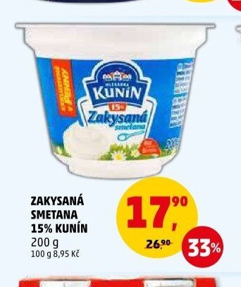 Zakysaná smetana 15% Kunín 200 g