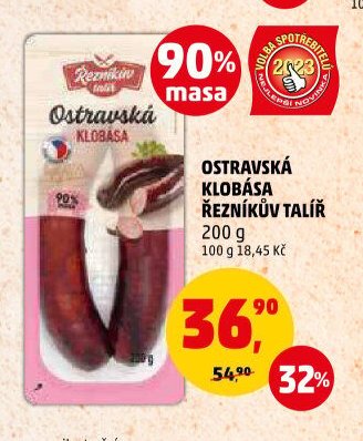 OSTRAVSKÁ KLOBÁSA ŘEZNÍKŮV TALÍŘ