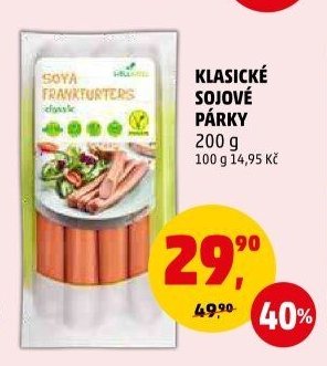 KLASICKÉ SOJOVÉ PÁRKY 200 g