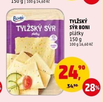 TYLŽSKÝ SÝR BONI plátky 150 g