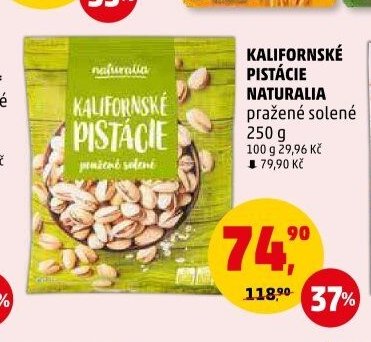 KALIFORNSKÉ PISTÁCIE NATURALIA pražené solené