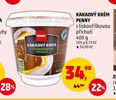 KAKAOVÝ KRÉM PENNY s lísko oříškovou příchutí