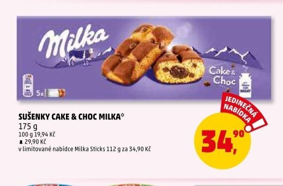 SUŠENKY CAKE & CHOC MILKA 175 g
