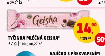 Tyčinka mléčná Geisha