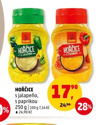 HOŘČICE s jalapeno, s paprikou