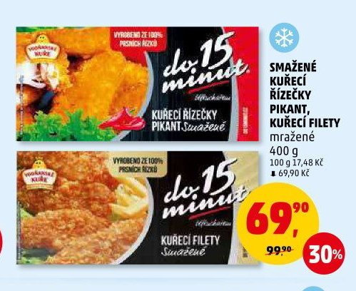 SMAŽENÉ KUŘECÍ ŘÍZEČKY PIKANT, KUŘECÍ FILETY mražené