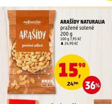ARAŠÍDY NATURALIA pražené solené