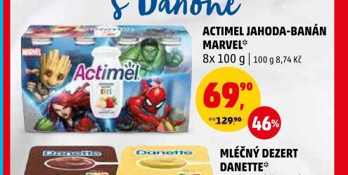 Actimel jahoda-banán Marvel