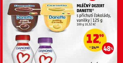 Mléčný dezert Danette