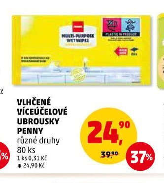 VLHČENÉ VÍCEÚČELOVÉ UBROUSKY PENNY