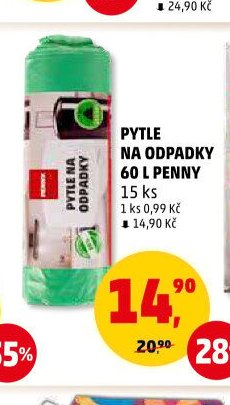 PYTLE NA ODPADKY 60 L PENNY