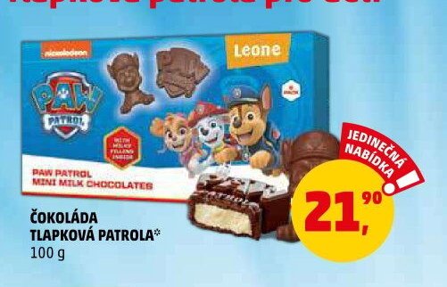 ČOKOLÁDA TLAPKOVÁ PATROLA