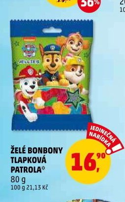 ŽELÉ BONBONY TLAPKOVÁ PATROLA