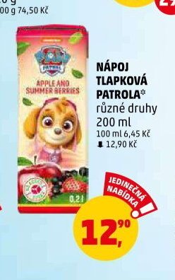 NÁPOJ TLAPKOVÁ PATROLA