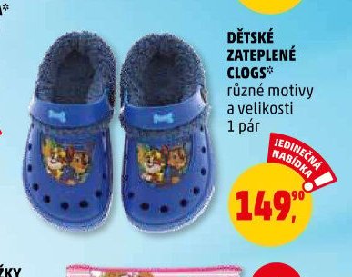 Dětské zateplené clogs