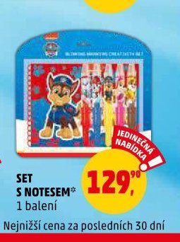 Set s notesem