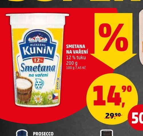 SMETANA NA VAŘENÍ KUNÍN 12 %