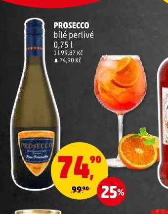 PROSECCO bílé perlivé 0,75 l