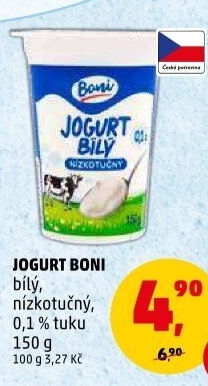 Bílý jogurt nízkotučný Boni