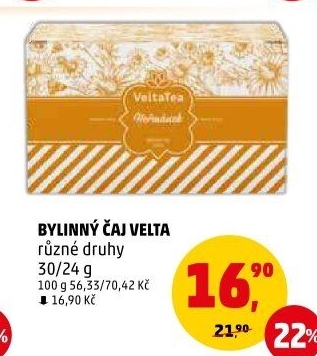 Čaj bylinný bio Velta Tea