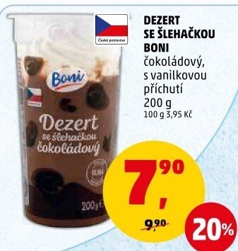 Dezert pudink se šlehačkou Boni