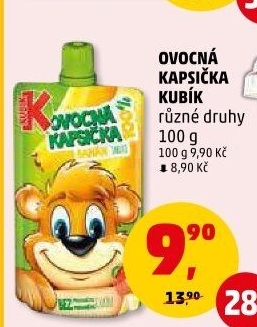Kapsička ovocná 100% Kubík