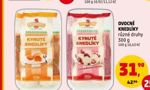 Kynuté knedlíky ovocné Svoboda Blučina