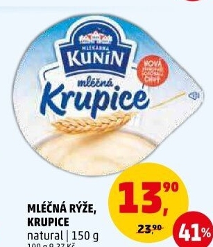Mléčná rýže Mlékárna Kunín