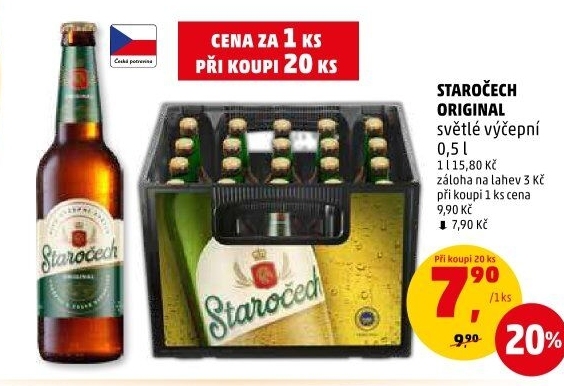 Pivo světlé výčepní Original Staročech