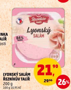 Salám lyonský Řezníkův talíř