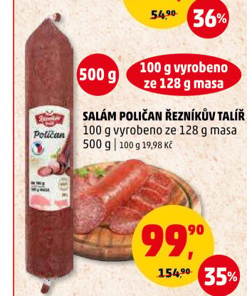 Salám Poličan Řezníkův talíř