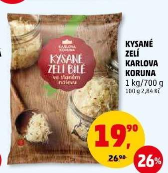 Zelí bílé kysané Karlova Koruna