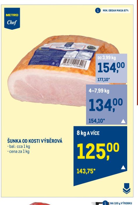 ŠUNKA OD KOSTI VÝBĚROVÁ