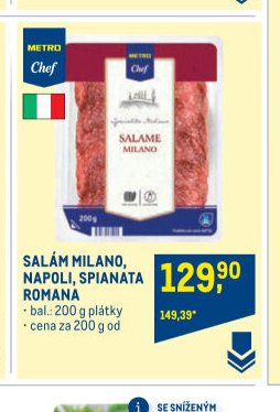 SALÁM MILANO, NAPOLI, SPIANATA ROMANA