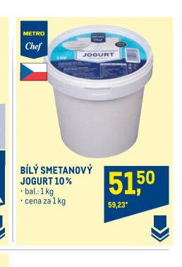 BÍLÝ SMETANOVÝ JOGURT 10%