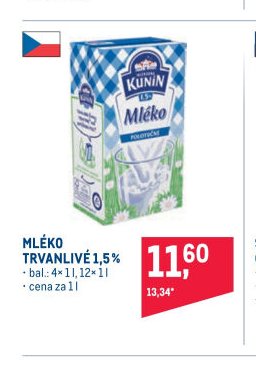 MLÉKO TRVANLIVÉ 1,5%