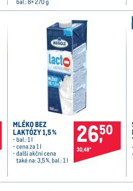 MLÉKO BEZ LAKTÓZY 1,5%