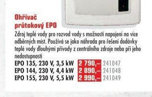 Ohřívač průtokový EPO - UNI HOBBY akcniletaky.com