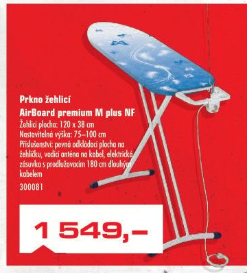 Prkno žehlicí AirBoard premium M plus NF - UNI HOBBY akcniletaky.com