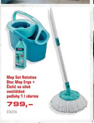 Mop Set Rotation Disc Mop Ergo + Čistič na silně znečištěné podlahy 1 l zdarma - UNI HOBBY akcniletaky.com