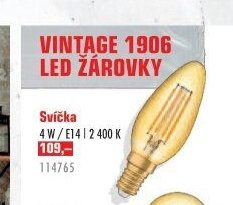 VINTAGE 1906 LED ŽÁROVKY Svíčka - UNI HOBBY akcniletaky.com