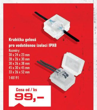 Krabička gelová pro vodotěsnou izolaci IPX8