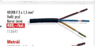 H05RR-F 3 x 1,5 mm2