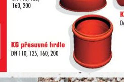 KG přesuvné hrdlo