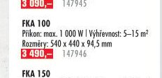 Topení nástěnné FKA 100 - UNI HOBBY akcniletaky.com