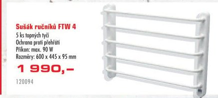Sušák ručníků FTW 4 - UNI HOBBY akcniletaky.com