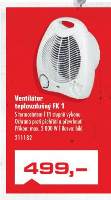 Ventilátor teplovzdušný FK 1 - UNI HOBBY akcniletaky.com